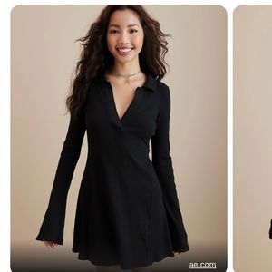 BLUE AE Collared Knit Dress